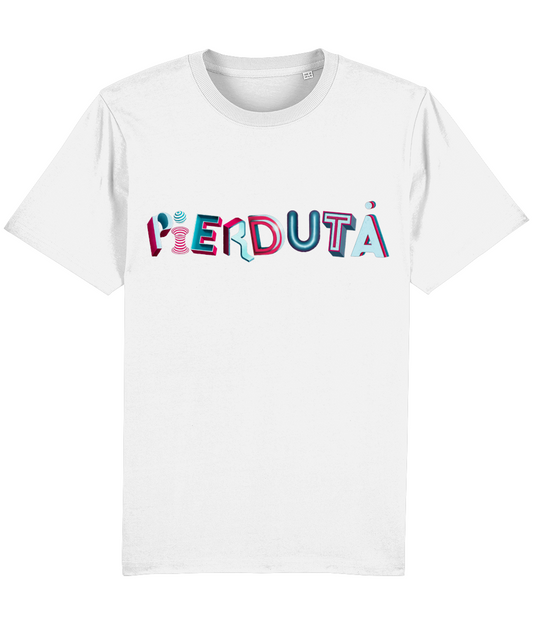Tricou Pierdută din bumbac organic, design minimalist cu litere desenate manual